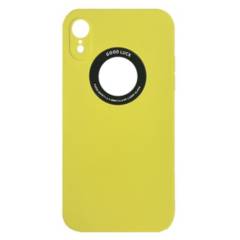 GENERICO - Carcasa para iPhone XR Silicona Gruesa Microfibra - Amarillo