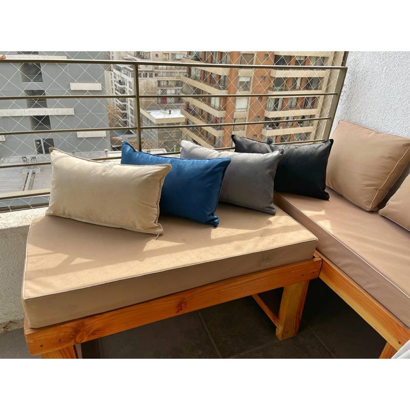 Cojín sofá 50x30 cm gris Basic