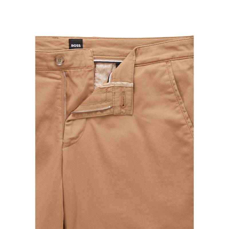 HUGO BOSS - Shorts slim fit en sarga de algodón elástico