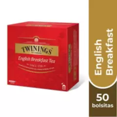 TWININGS - Twinings Té English Breakfast (Etiqueta Roja) x50 Bolsitas