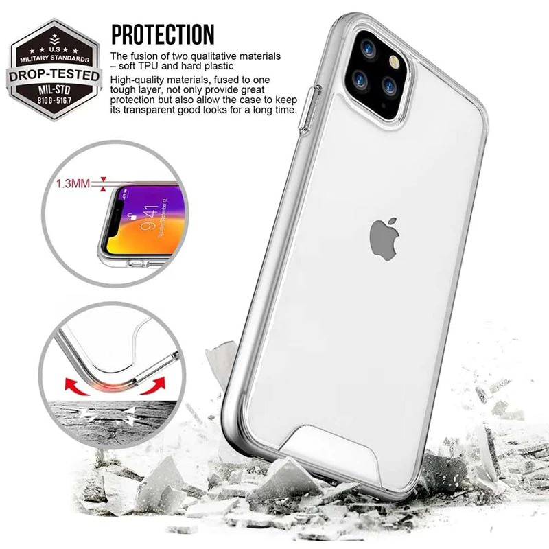 MOTOMO Carcasa Transparente iPhone 14 Pro Max (Space Clear) policarbonato