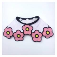 BJ HOGAR - Collar Pañuelo Para Mascotas Perro Flores Rosados M