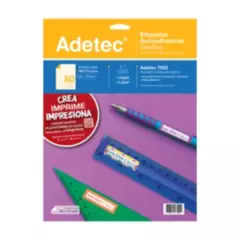 ADETEC - Etiqueta Escolar tamaño 40x13 mm 5 Hojas