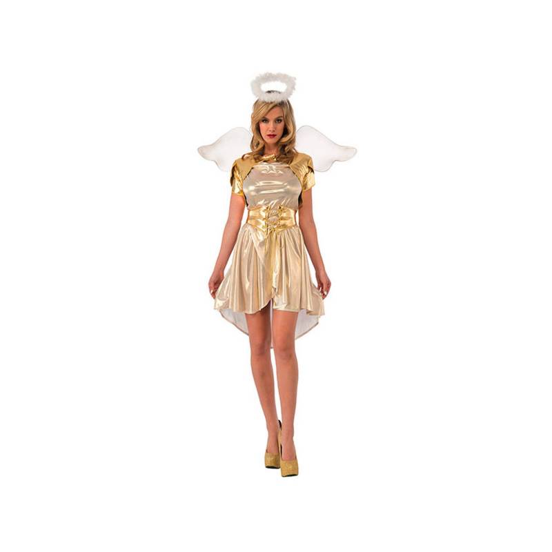GENERICO - Disfraz Mujer de Angel Gold - Talla XS