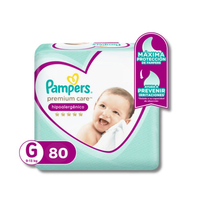 PAMPERS - Pañal Pampers Premium Care G-80 pañales