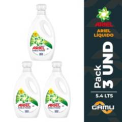 ARIEL - Detergente Ariel Liquido Clásico  Concentrado 1.8 Litros - 3 Unidadaes
