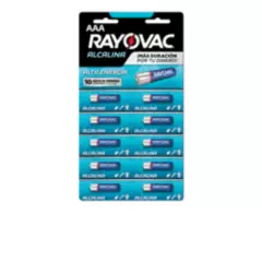RAYOVAC - Pilas Alcalinas AAA Pack 10 Unidades