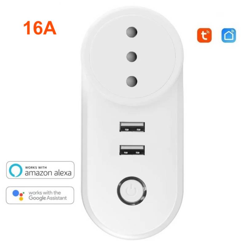 SMART LIFE Enchufe Inteligente 16A Wifi 2 Puertos USB  Alexa Y Google  Home