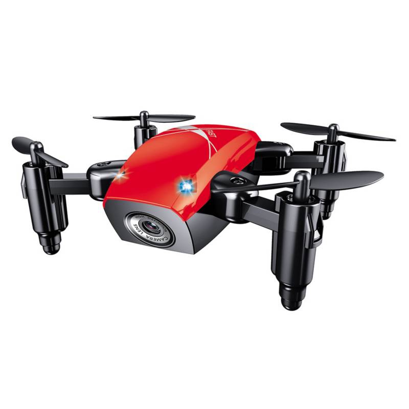 BROADREAM - Drone con cámara MICRO S9W 8x9 cm ROJO Cámara 480p Flip 360