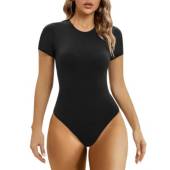 Body Negro Mujer Manga Larga Body Asimetrico Mujer Negro - $ 11.990