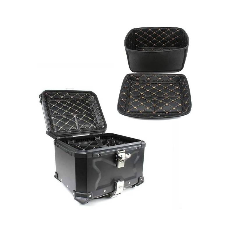 taquigrafía trono Llevar GENERICC Maleta Moto Top Case Aluminio 45 Litros + Base, Black X-series. |  falabella.com