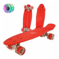 GENERICO - skate patineta penny hermosa con led en las ruedas roja964