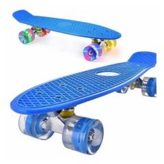 GENERICO - skate patineta penny hermosa con led en las ruedas azul964