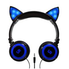 UR URBANO LABS - Audifono Orejas De Gato con Luz Led Azul