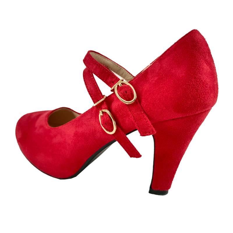 PAND-G Zapato Rojo Taco alto de Mujer 665 |
