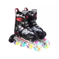 COUGAR - Patines LED Roller  Accesorios Negros Talla L