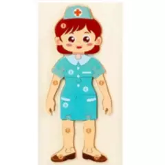 TOLIPA - Rompecabezas De Madera De 10 Piezas Enfermera