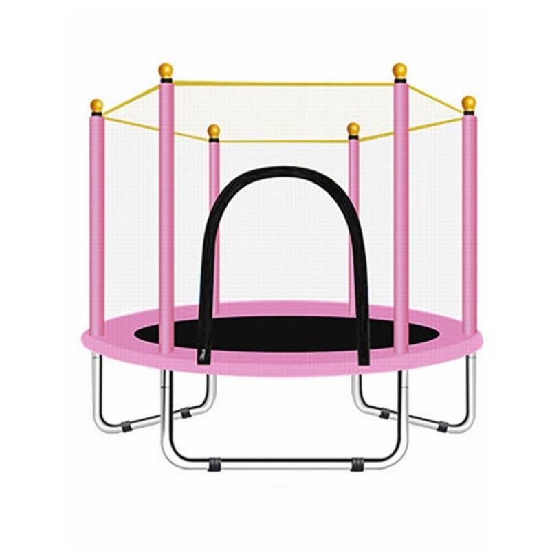 CRUSEC Mini Trampolin Cama Elastica Pequeña Para Niños Color Rosa