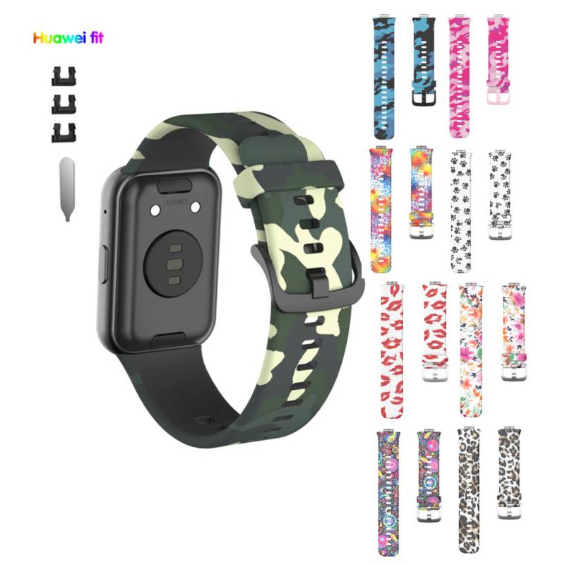 Correa Camuflada Compatible con Huawei Band 6 - Verde Militar