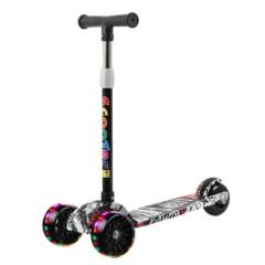 CRUSEC - Scooter Deluxe Led Monopatín Triscooter Para Niños - Negro