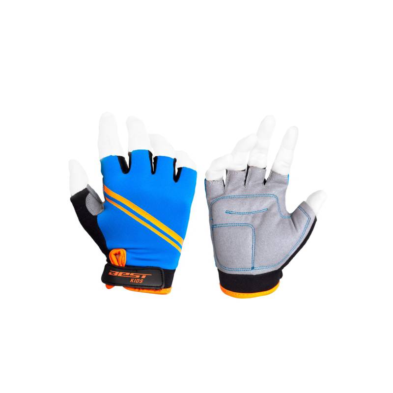 BEST Guantes MTB Bicicleta Ni o Corto Azul Naranjo Talla 6 Best