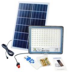 GENERICO - Foco Led Proyector Con Panel Solar 600W Control Remoto