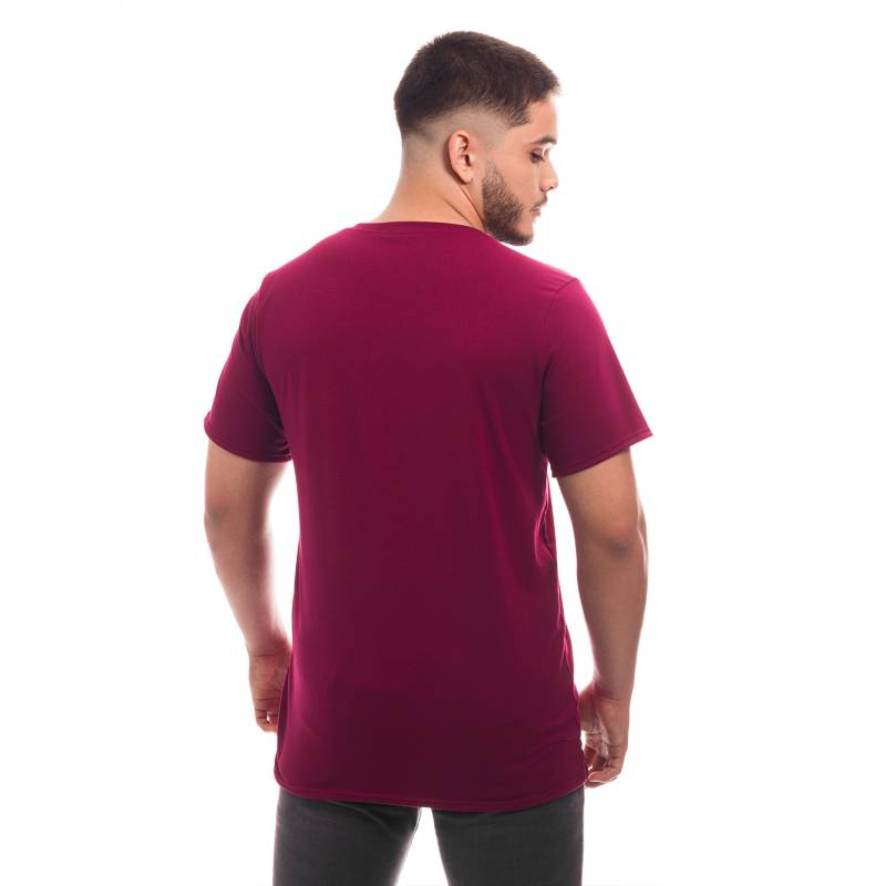 SIGEL POLERA BASICA CUELLO REDONDO HOMBRE COLOR BURDEO falabella