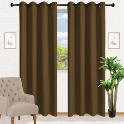 GENERICO Cortinas blackout engomadas NEGRO