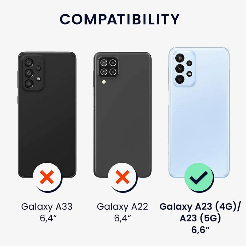 GENERICO Funda Flip Cover Negro Para Samsung Galaxy A23 4G 5G