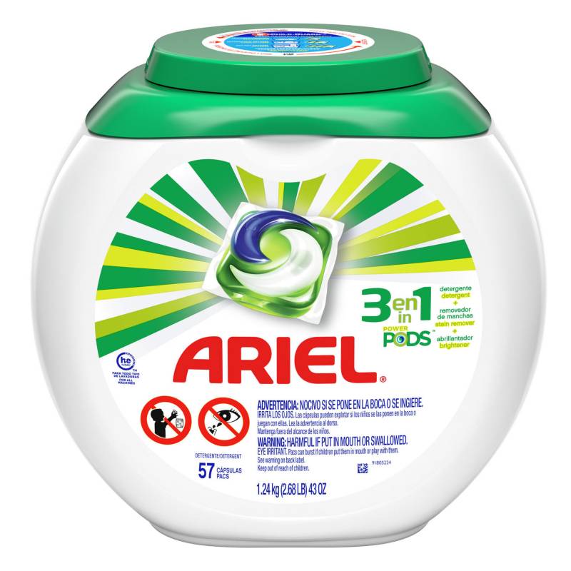 ARIEL - Ariel Pods Detergente 3 En 1 Cápsulas 57
