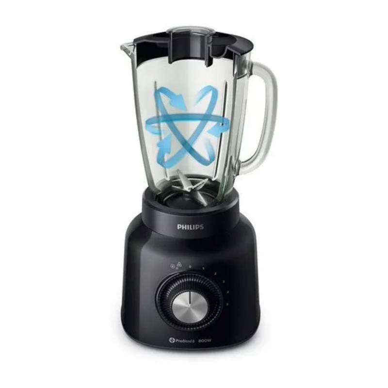 Batidora Vaso de Cristal de 600W, negro