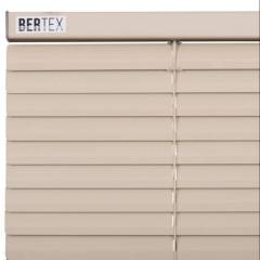 BERTEX - Persiana de aluminio 90 cm ancho x 230 cm alto. Láminas 25mm color Beige control de luz y privacidad para ventanas de interior BERTEX®