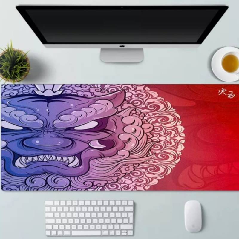 DEFF - Mouse Pad Gamer Dragon Japones Rojo  90x40