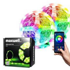 MAXWELL - Tira Cinta Luces Led Rgb Wifi 10 Mt Total App Tuya +conector