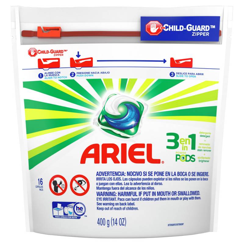 ARIEL - Ariel Pods Detergente 3 En 1 Cápsulas 16