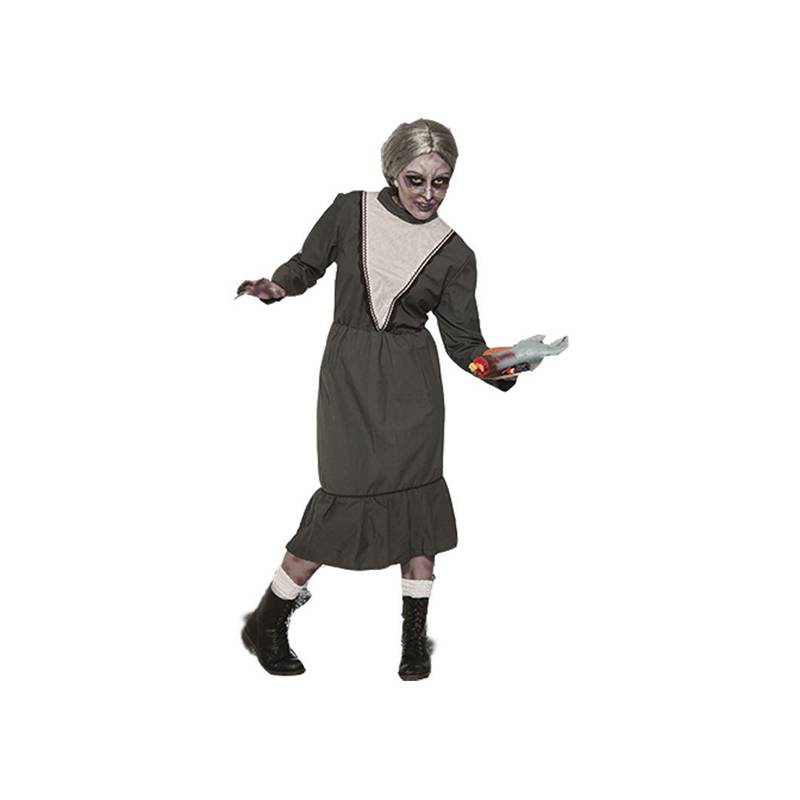 GENERICO - Disfraz Mujer Abuela Zombie - Talla Única.