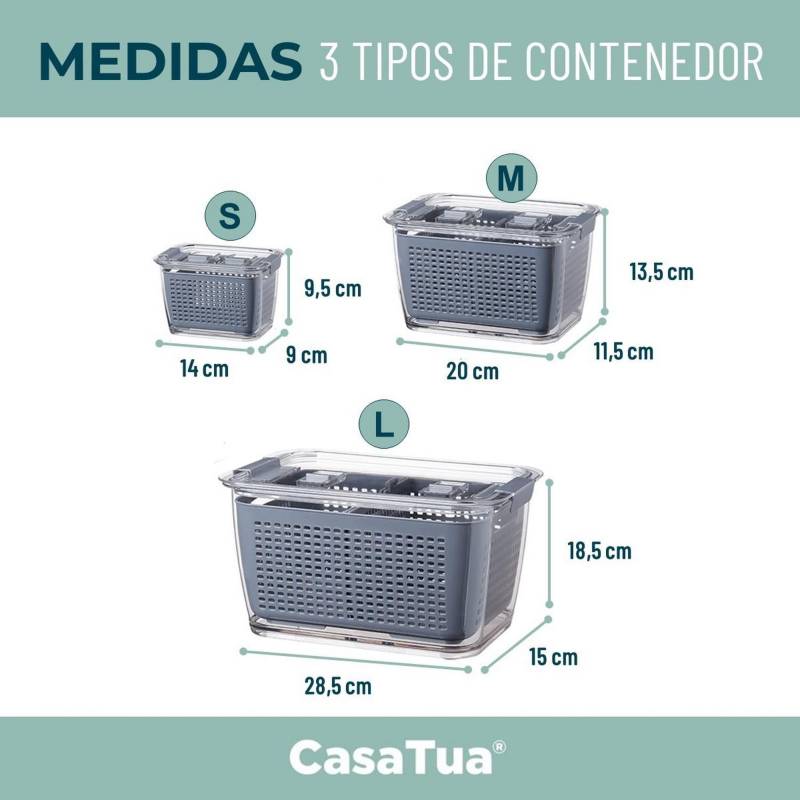 CASATUA Contenedores Alimento Organizar Refrigerador Set 7