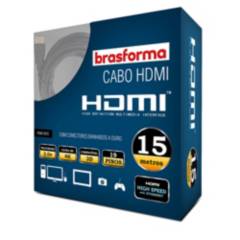 BRASFORMA - Cable HDMI  2.0.V  4K - 3D Ready - ARC - HDR - 15 metros