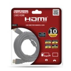 BRASFORMA - Cable HDMI  2.0.V  4K - 3D Ready - ARC - 10 metros