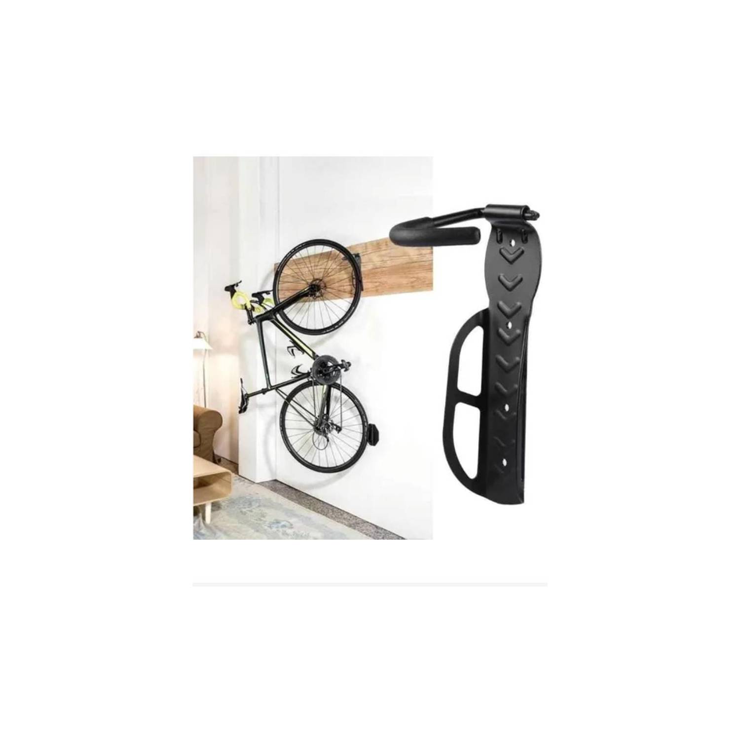 Ripley - SOPORTE METALICO GANCHO BICICLETA PARED MURO COLGANTE FIRME