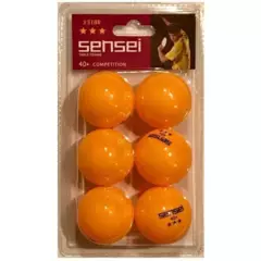 SENSEI - Set 6 Pelotas Ping Pong 3 Estrellas Sensei® - Tenis De Mesa
