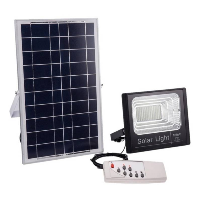 GENERICO - Foco Solar 100w Panel Independiente Sensor  Control Remoto