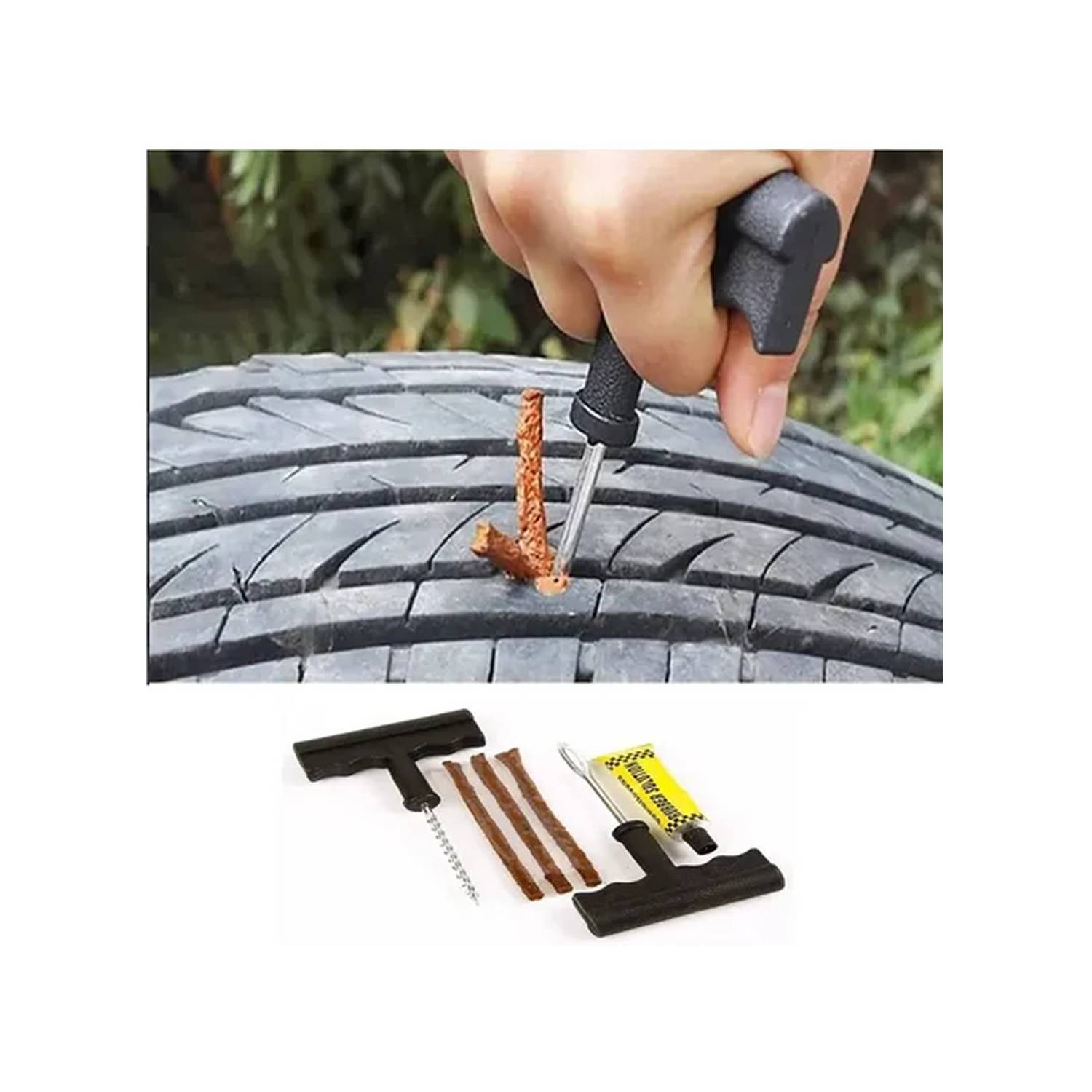 Reparar tu neumático con un kit anti pinchazo