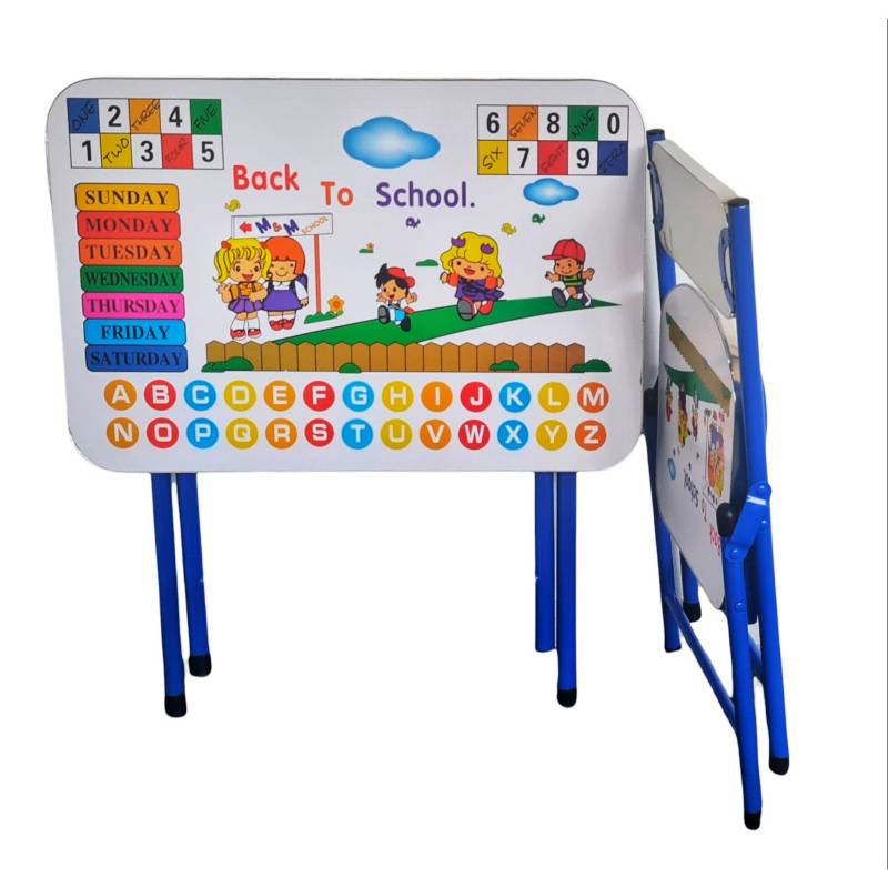 GENERICO - Mesa escritorio con silla infantil niño plegable