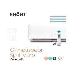 KHONE - Aire acondicionado 9000 btu tipo split muro Khone
