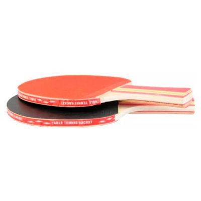 Ripley - SET PALETA RAQUETA PING PONG + 3 PELOTAS - MANGO MADERA NATURAL