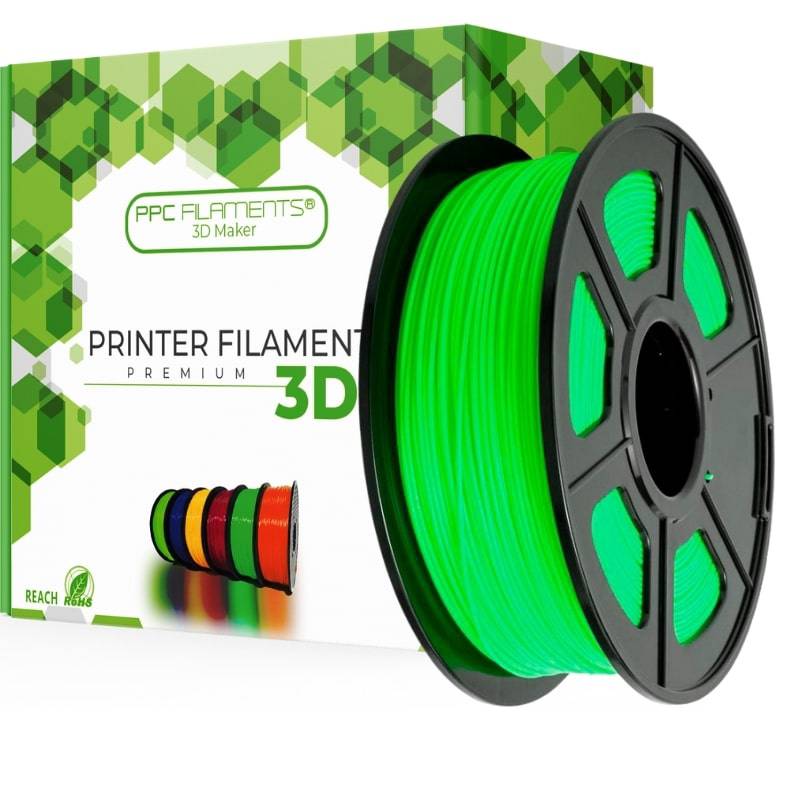 PPC FILAMENTS - Filamento 3D Pla Brilla en Oscuridad Ppc 1kg 175mm Verde