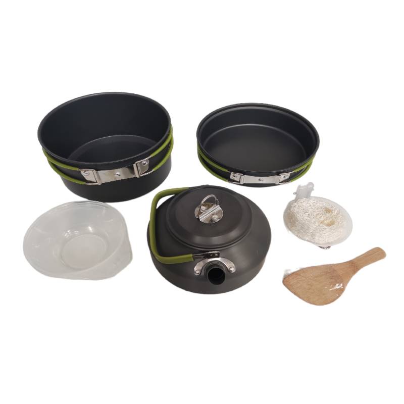 Set Cocina Ollas Cocinilla Tetera Camping DS-308