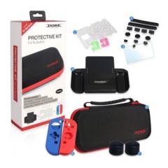 DOBE - Kit Protector Nintendo Switch Bolso Lámina Grip Case Joy Con