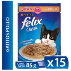PURINA - Alimento húmedo FELIX® Gatitos con Pollo sobre 85g